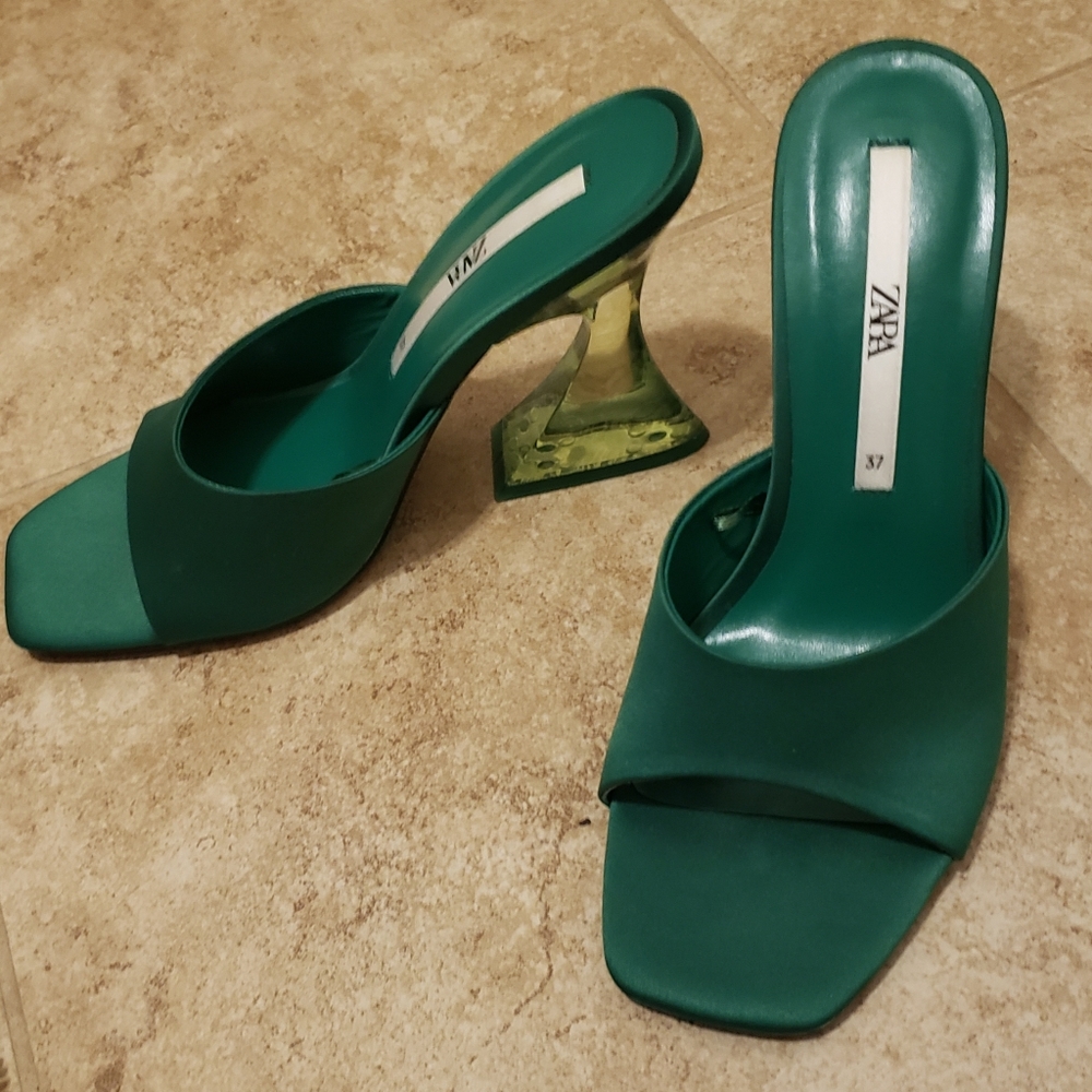 Emerald green Zara shoes